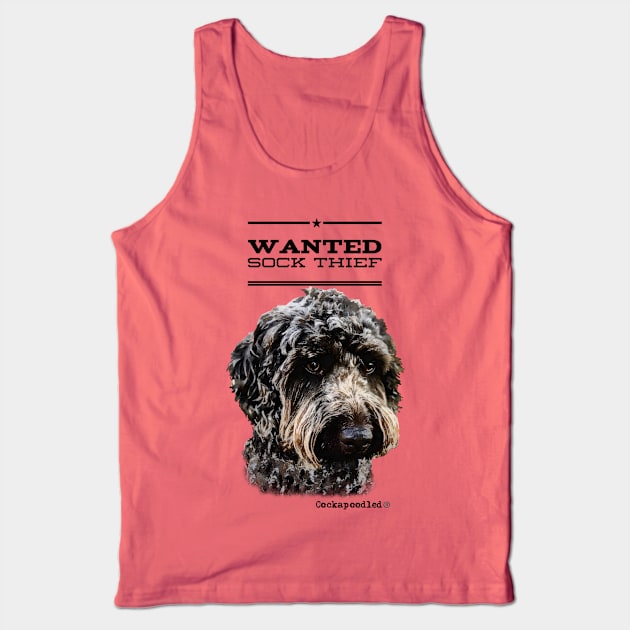 Cockapoo / Doodle Dog Sock Thief Tank Top by WoofnDoodle 